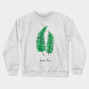 sword fern watercolor Crewneck Sweatshirt